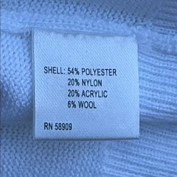 Alex Marie Peace Sweater White Gold Metallic Crewneck Large NWT Quiet Luxury - Picture 6 of 6